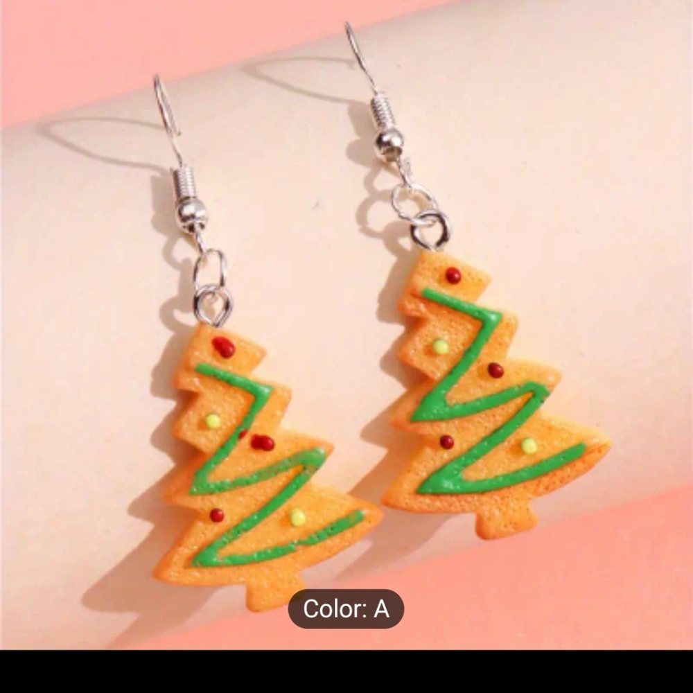 Christmas Tree Cookie Icing Earring